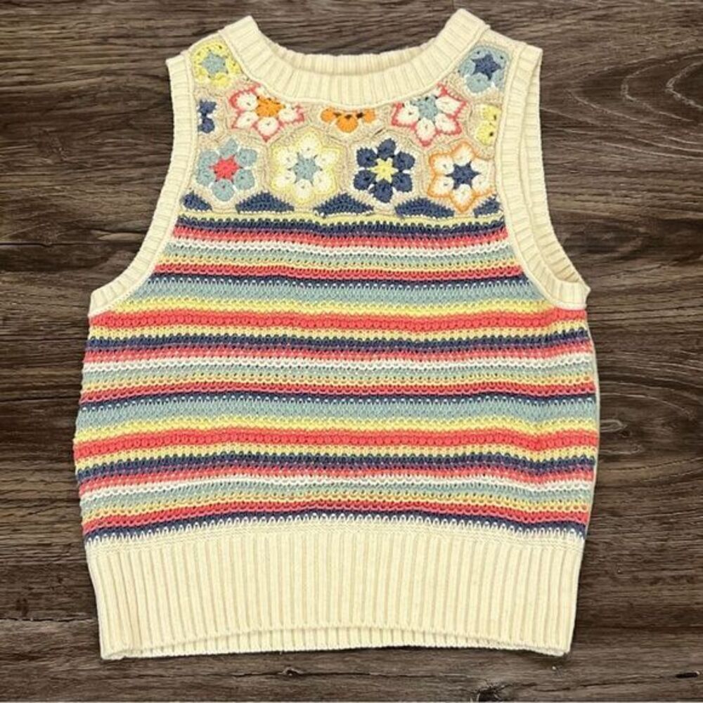 American Eagle Crochet Sweater Vest Women Size XS‎ New With Tags